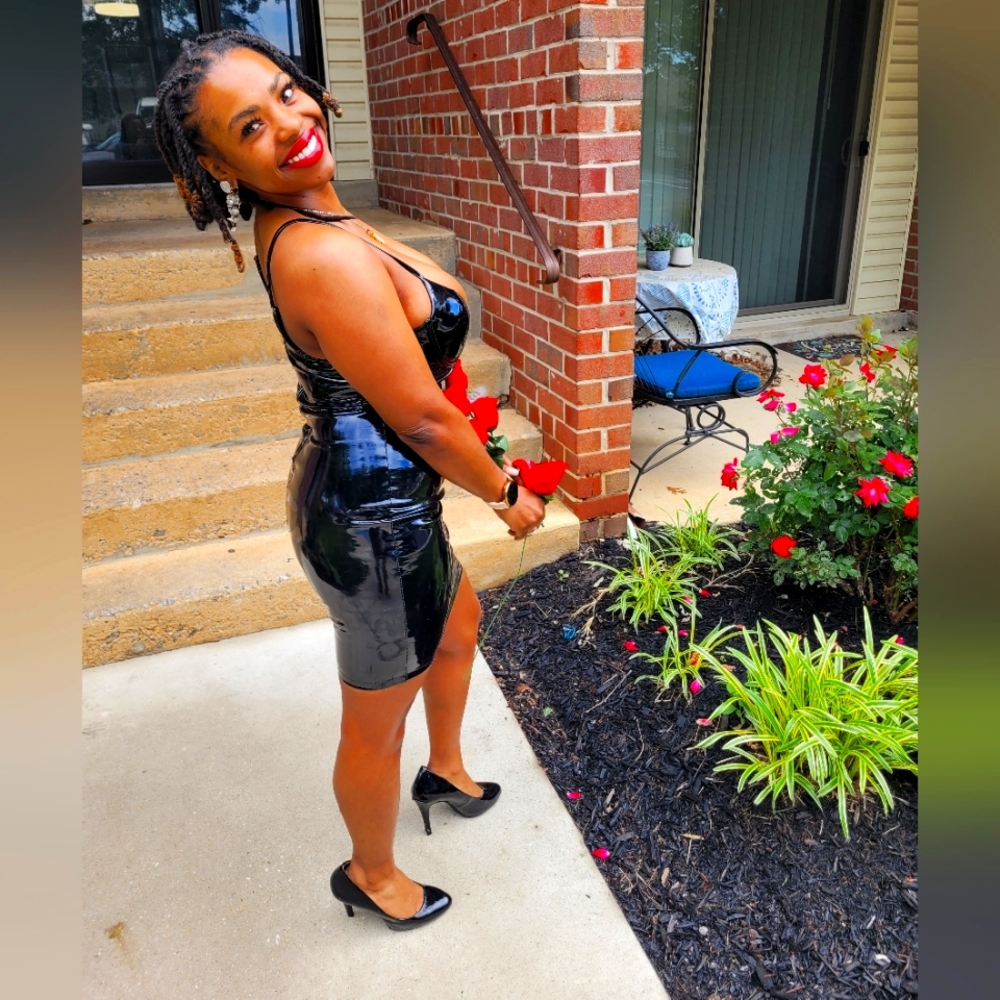 Black Patent Leather Dress